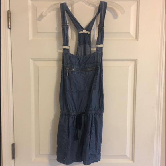 💖Lovestitch Dree tencel  shorts overalls, small, blue stonewashed - Picture 7 of 8